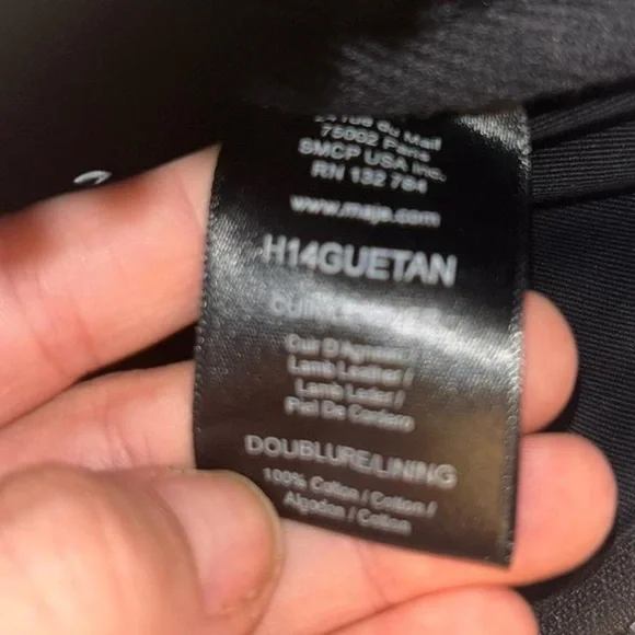 MAJE metallic large copper leather clutch / pouch - Picture 5 of 6